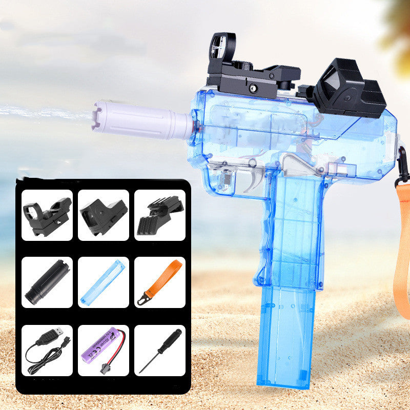 Fully Automatic Uzi Electric Burst Water Gun Toy for Children - Powerful Long-Range Outdoor Water Gun - Minihomy