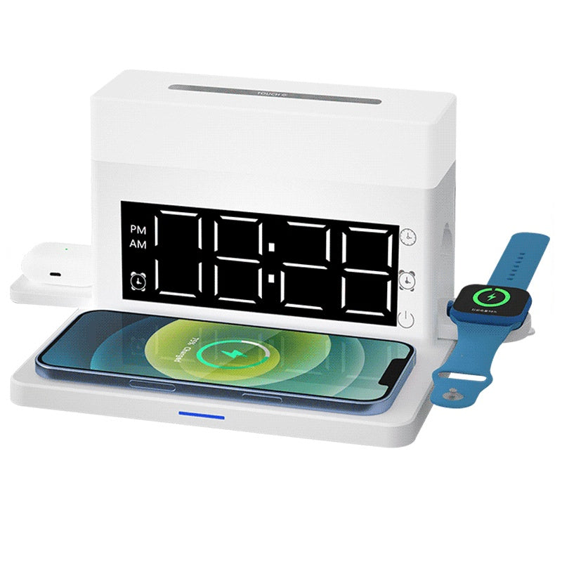 Night Light Clock Multifunctional Wireless Charger - Minihomy