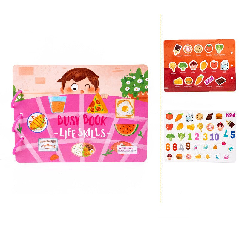 Children's Busy Book Educational Toys Repeated Paste - Minihomy