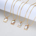 26 Letter Square Necklace Colorful Shell Luminous Pendant Chain Necklace For Women - Minihomy