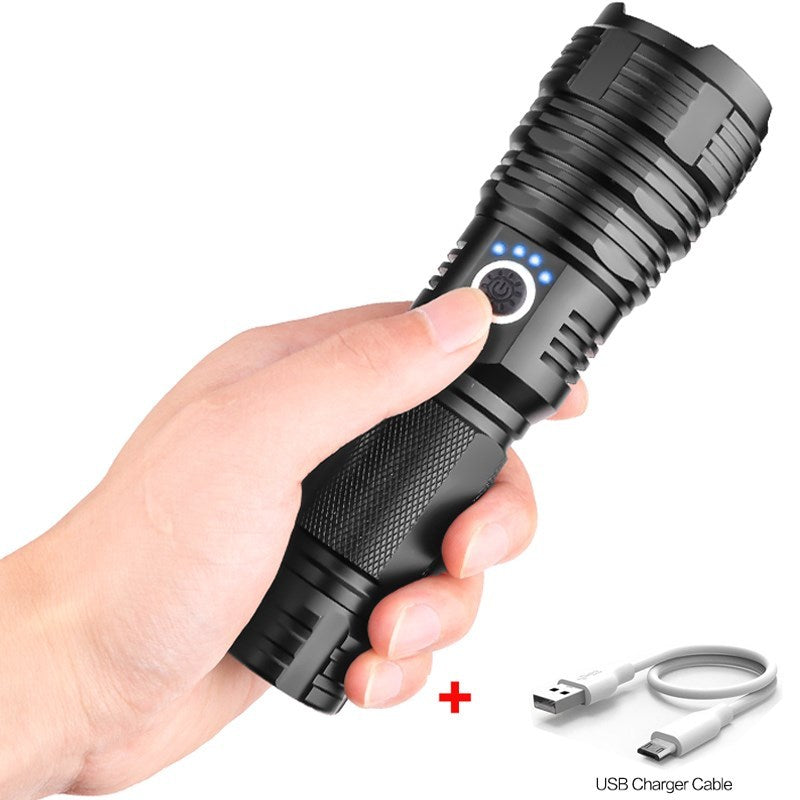 P70 Rechargeable Flashlight with USB Charging for Outdoor Use - Minihomy