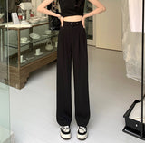 Women's High Waist Loose Drape Suit Wide Leg Pants