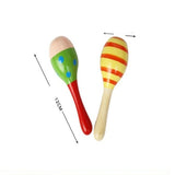 Children's wooden toys Maraca Hand Rattles Kids Musical Party Favor Child Baby