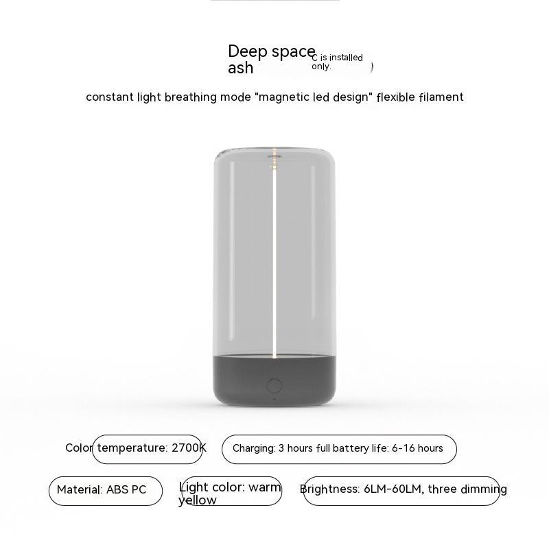 Rechargeable LED Camping Lantern - Type-C, Portable, High Transparency, Anti-Drop, Atmosphere Light