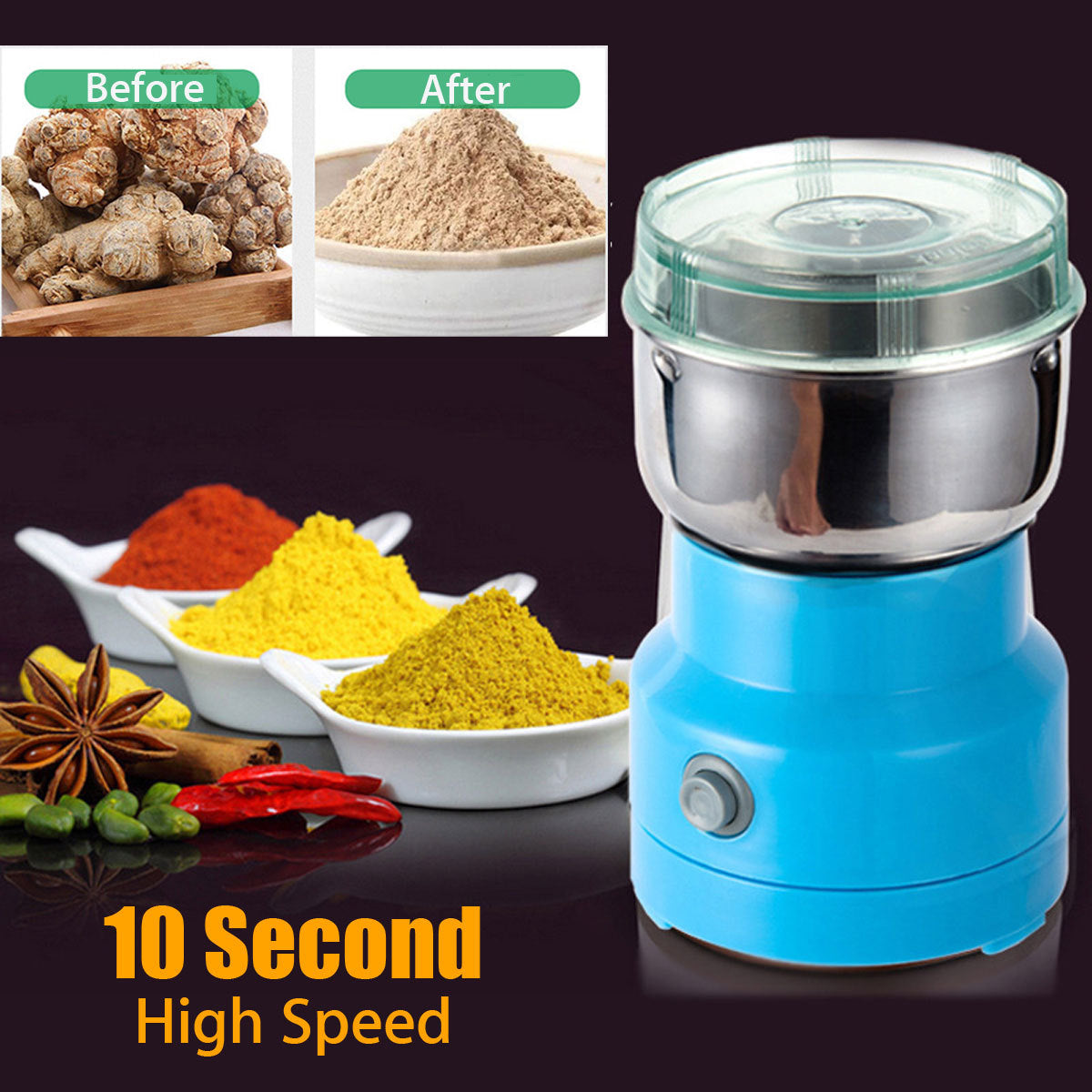 Whole Grain Flour & Coffee Bean Grinder Mixer