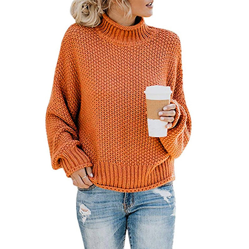 Cardigan Thick Thread Turtleneck Pullover - Minihomy