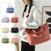 Large Capacity Tote Bag - New Shoulder Bag with Casual Korean Style and Solid Color Design - Minihomy