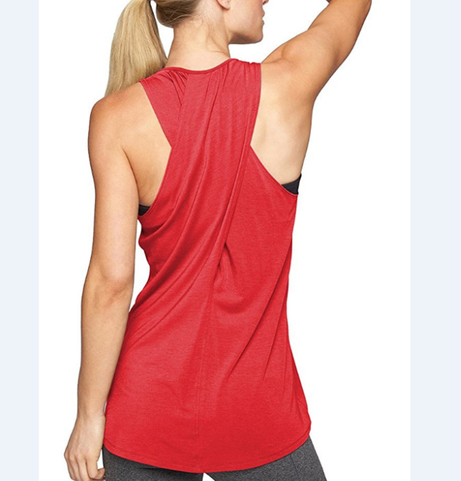 Yoga Shirt Active-Tank-Top Sports-Vest Racerback Gym Fitness Workout Sleeveless