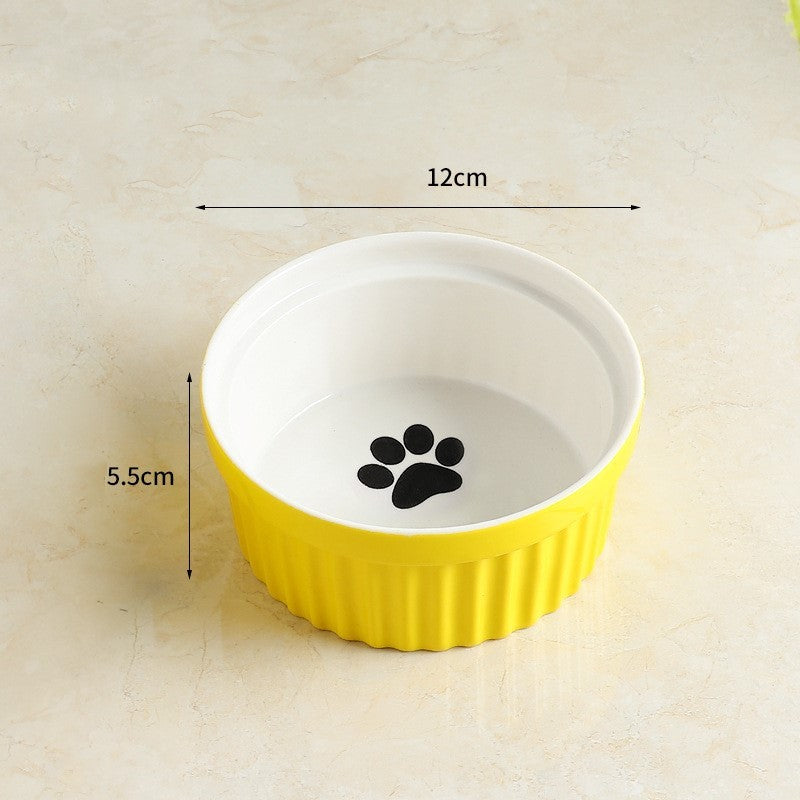 Cervical Spine Protection Cat Food Bowl - Elevated Pet Bowl for Healthy Eating