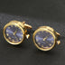 Men's Light Luxury Clock Cufflinks Fashion French Rotatable Golden Cuff - Minihomy