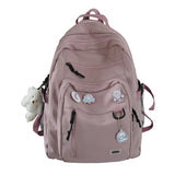 Backpack School Bag Girls Students Schoolbag High Capacity Multi-pocket Design Bags - Minihomy