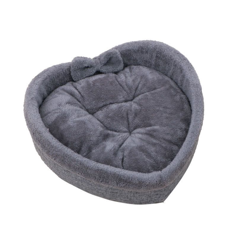 Heart Shape Soft Cozy Cat Pet Bed For Large Small Puppy Dog Cute Warm Cushion