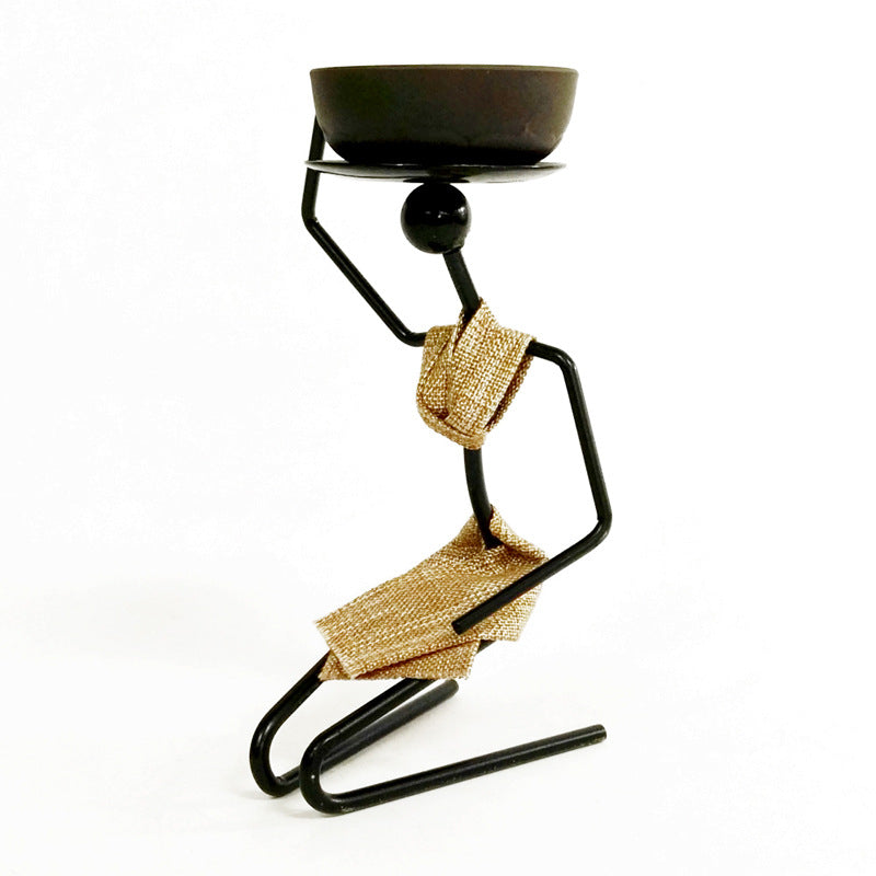 Creative Iron Candle Holder: Handcrafted Artistry for Your Home