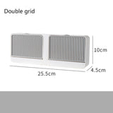 Double Grids Soap Storeage Box Wall Puch Free Drain Soap Holder