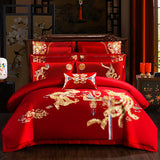 Embroidered cotton bedding