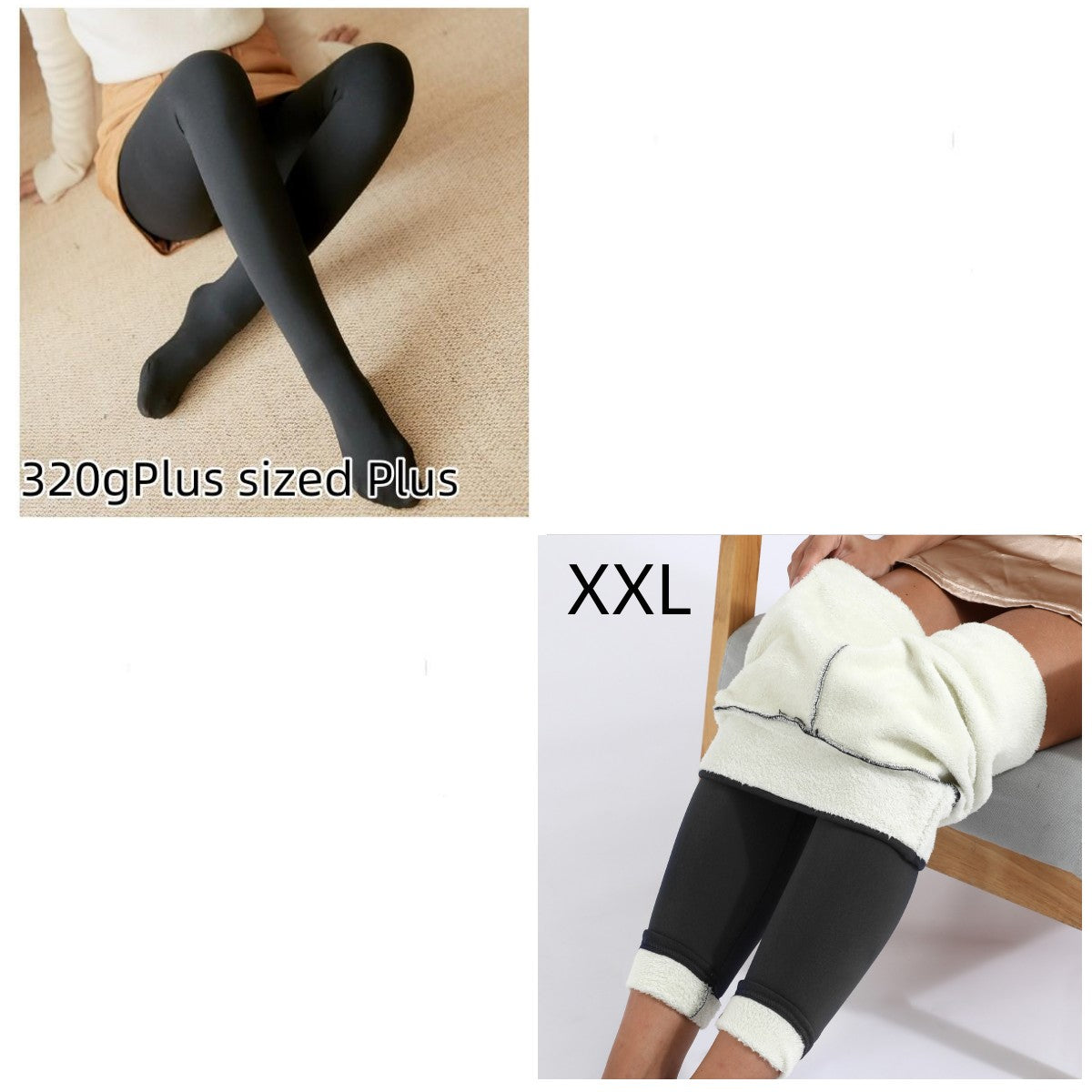 Fleece-lined Thickened Sheer Tights Leggings Transparent One-piece Superb Pantynose - Minihomy