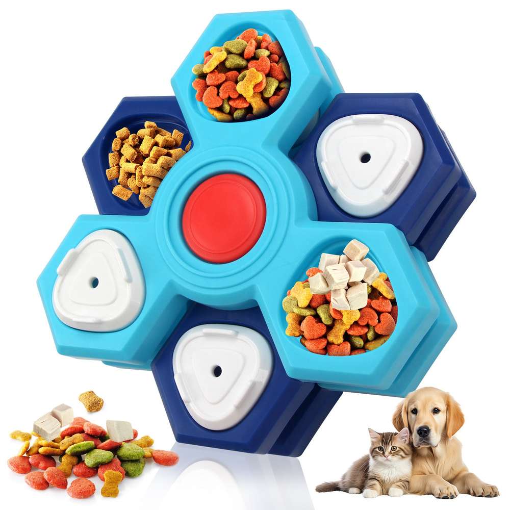 4-Layer Interactive Slow Feeder Dog Bowl - Non-Slip Puzzle for Slow Eating - Minihomy