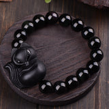 Natural obsidian bracelets for men and women - Minihomy