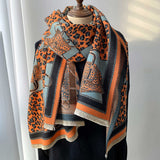 Color Blocking and Matching Cashmere Scarves for Women