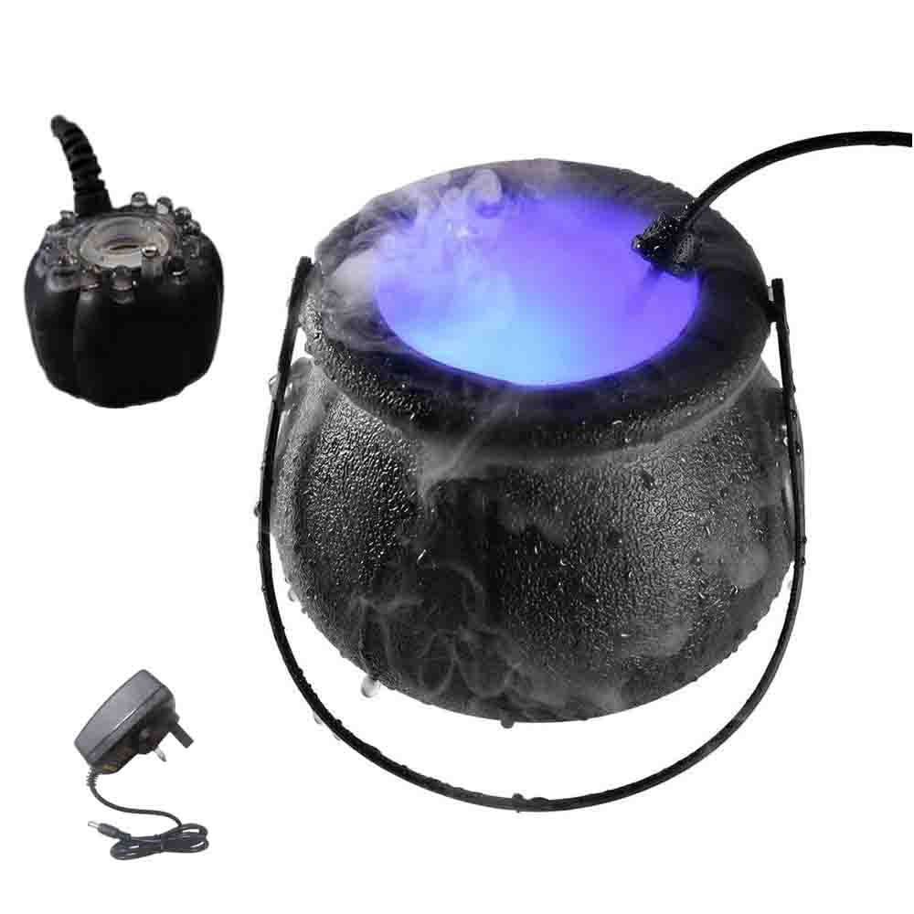 Halloween Pumpkin Smoke Witch Bucket Color Changing Lights - Minihomy