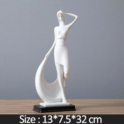 Nordic Minimalist Abstract Sculpture Statue Resin Crafts