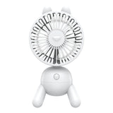 Mini Desktop Electric Fan - USB Rechargeable with Automatic Shaking Head