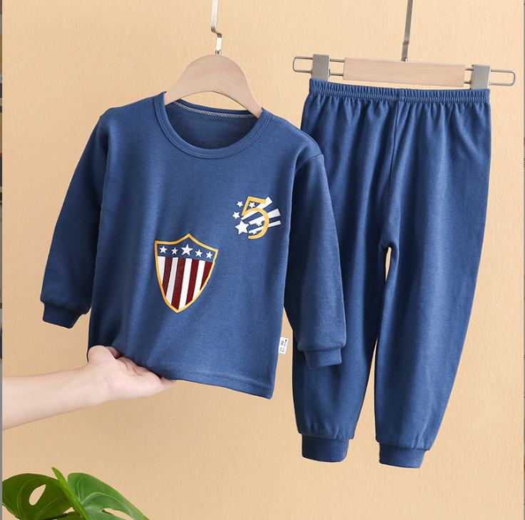 Children's Cartoon Cute Print Home Service Pajamas Set