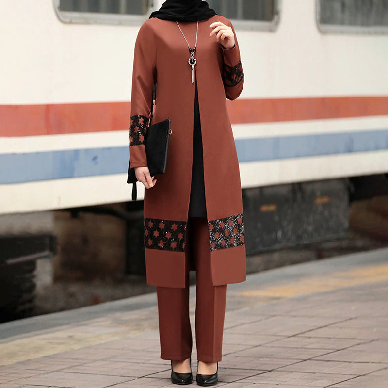 Muslim Women's Middle Eastern Suit Dubai Abaya - Minihomy