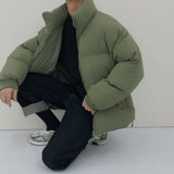 Winter Bread Clothes Simple Couple Loose Cotton Coat Jacket Men