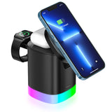 3-in-1 Magnetic Wireless Charger with RGB Light - iPhone, AirPods, iWatch