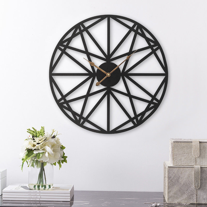 Iron wall clock living room silent wall clock - Minihomy