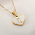 26 Letter Heart-shaped Necklace White Shell Love Clavicle Chain Necklace For Women - Minihomy