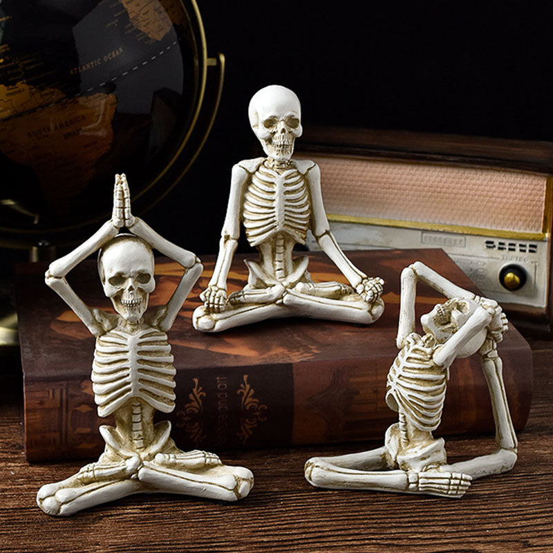 Resin Ornaments Feature Modeling Yoga Skull Skeleton