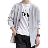 Men's Coat Waffle Collar Cardigan