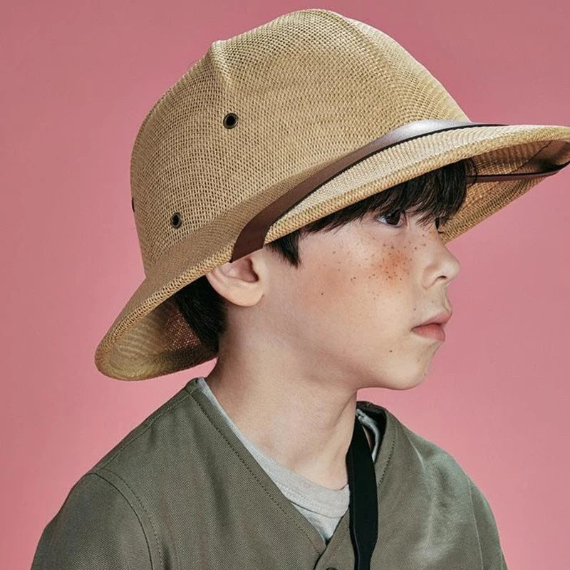 British Explorer Straw Pith Helmet Sun Hat - Toquilla