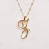 Gold 26 Old English Initial Letter Necklaces For Women - Minihomy