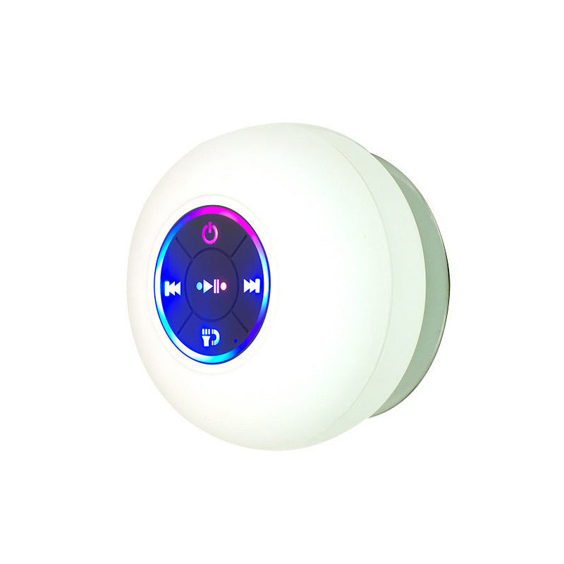 Big Suction Cup Waterproof Bluetooth Speaker LED Light Emitting - Minihomy