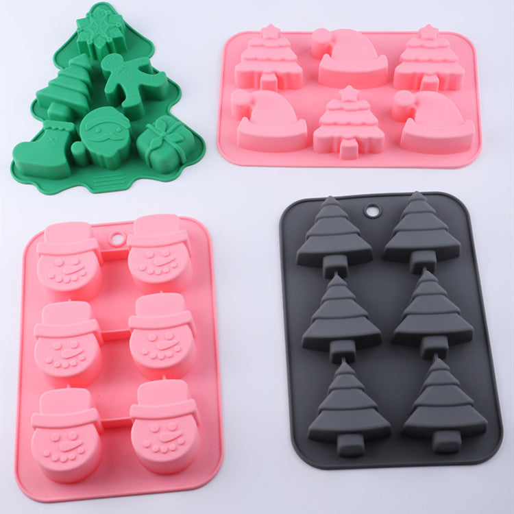 Christmas Silicone 6 Square-Shaped DIY Baking Mold