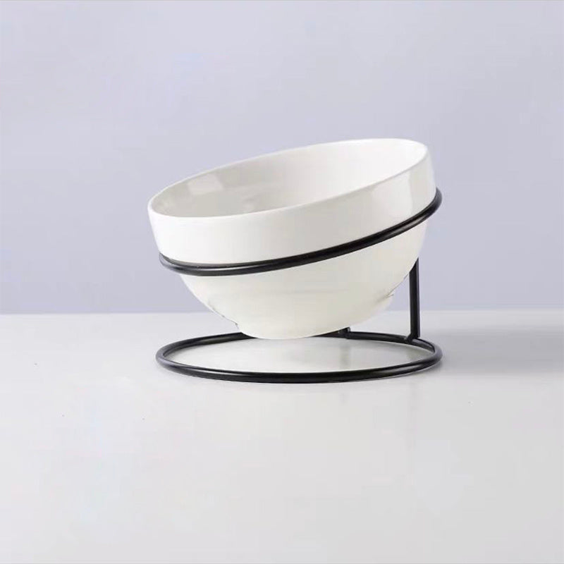 Ceramic Cat Bowl - Elevated Pet Water & Food Dish for Cats