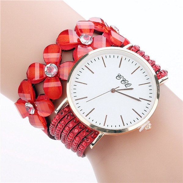 Stainless steel shell quartz watches Women luxury brand velvet  drill band watch Ladies high quality fashion clock