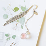 Creative Flower specimens Bookmark Pendant Metal Book mark - Minihomy