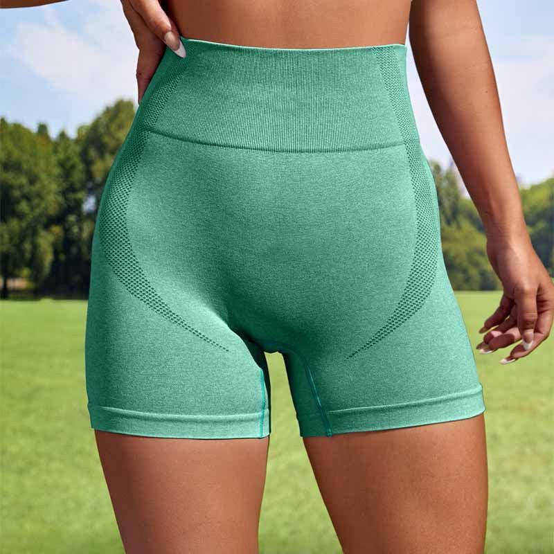 Women Sport Seamless Short Leggings High Waist Elastic Solid Yoga Leggings Pants