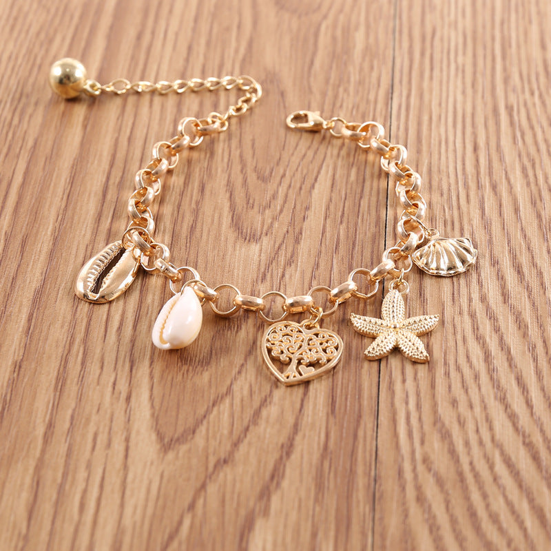 Women's Simple Shell Starfish Scallop Love Bracelet