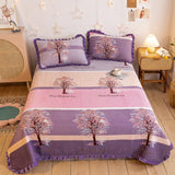 Crystal Velvet Bed Cover With Warm Quilted Sheets Korean Style