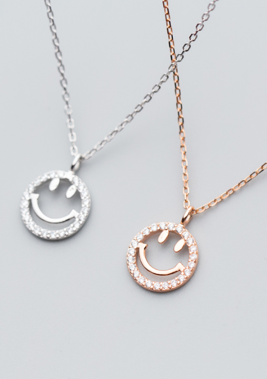 Smiley necklace for women