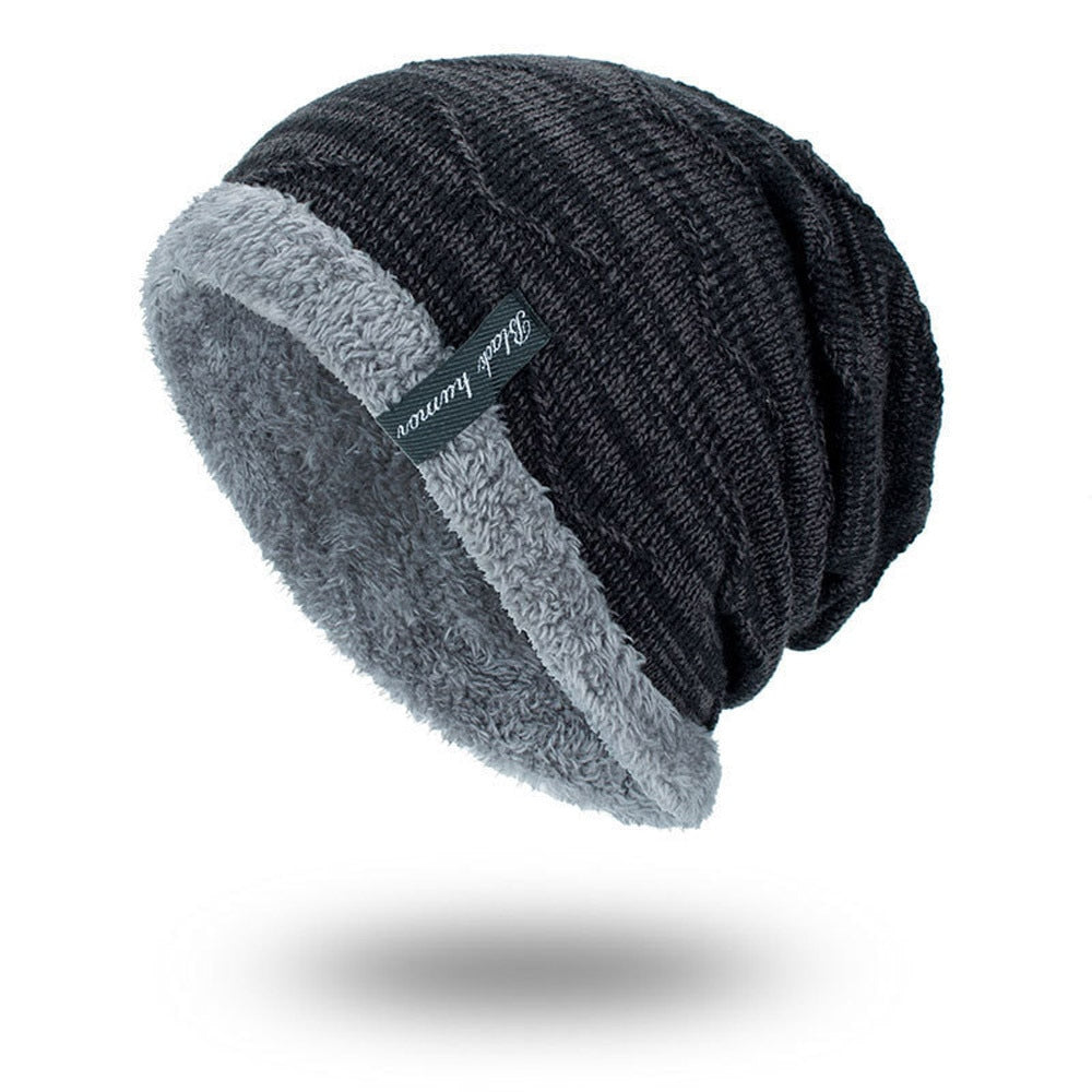 Diagonal hook hat bib knitted woolen hat