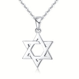 S925 Silver Hexagram Necklace Pendant