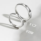 Sterling Silver Surprise Love Ring - Hidden Pattern Engagement Band