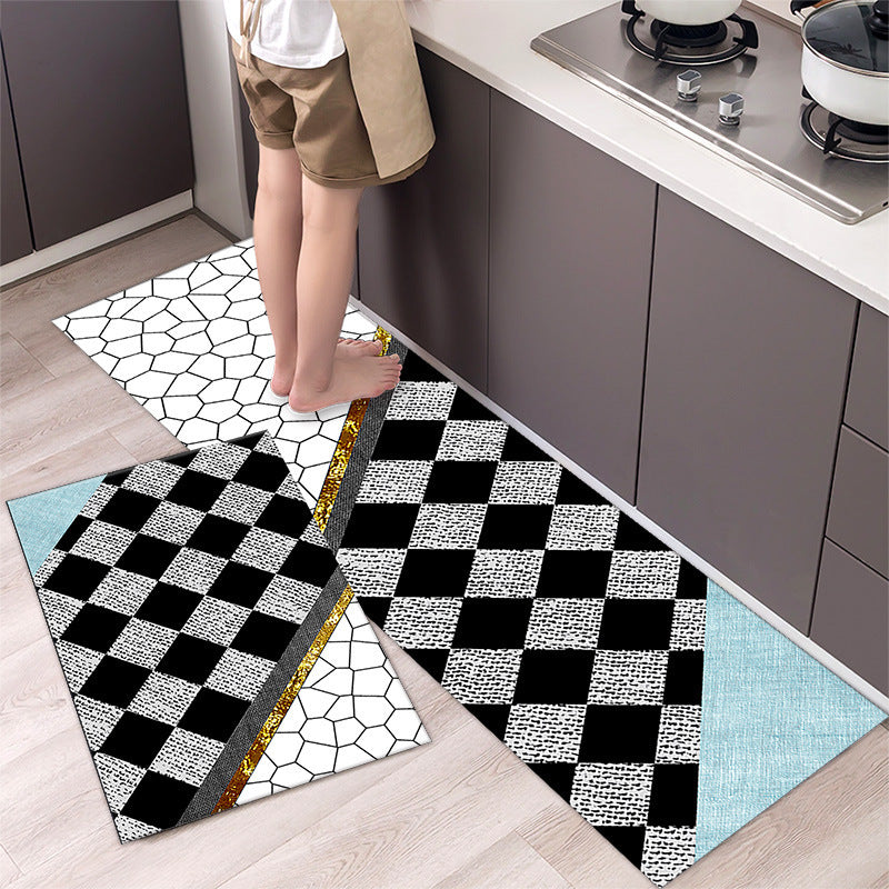 Cartoon Floor Mat Kitchen Strip Rug Simple - Minihomy