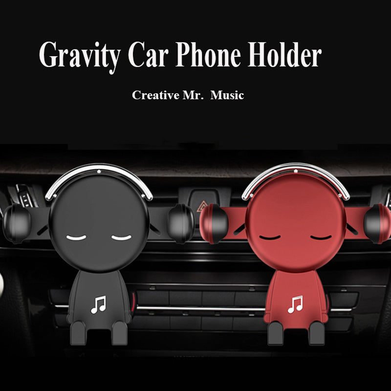 Telescopic Car Phone Mount, Gravity Stand, Anti-Scratch, One-Handed Operation